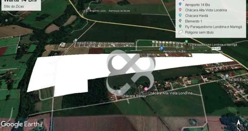 Terreno à venda, 484000 m² por r$ 44.000.000,00 - parque industrial josé belinati - londrina/pr