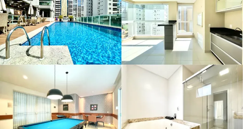 Apartamento aluguel anual 3 suítes em meia praia itapema, frente à 2ª avenida, sol o dia todo com lazer completo