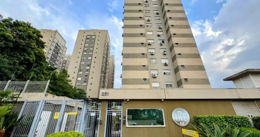 Apartamento de 2 dormitórios com churrasqueira no bairro jardim carvalho, 54m², 1 vaga de garagem.