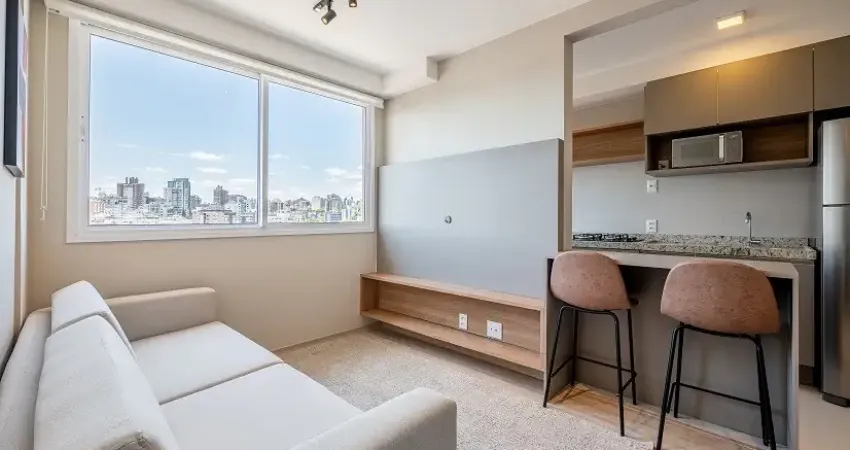 Apartamento de 2 dormitórios com suíte mobiliado no Bairro São João, 56m², 1 vaga de garagem