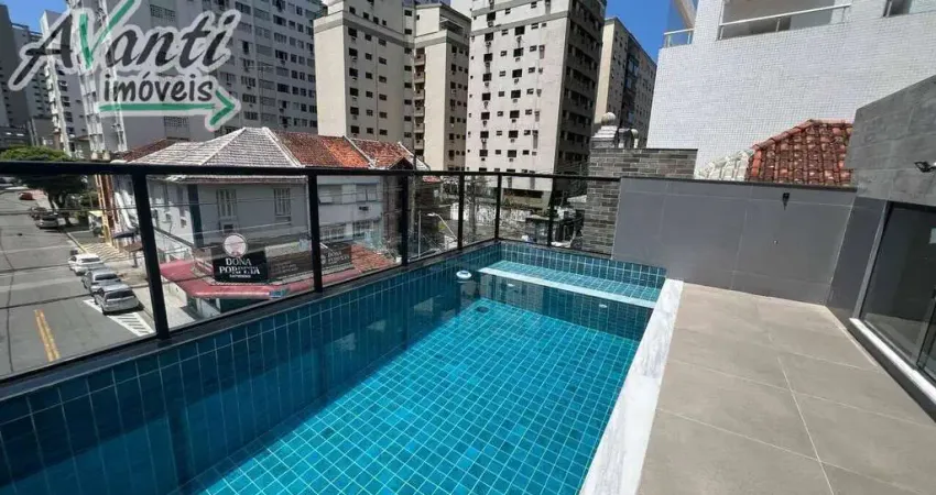 Casa Sobreposta Alta Duplex na quadra da praia do Embaré, Santos à venda – 3 Quartos, Piscina e Espaço Gourmet
