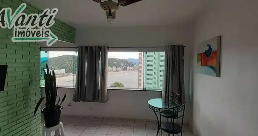 Sala living mobiliado, vista para o mar na Ilha Porchat, São Vicente