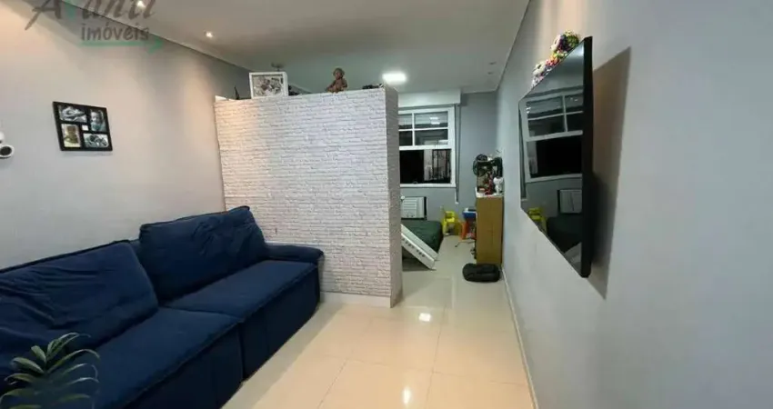 Apartamento 1 dormitório mobiliado à 1 quadra da praia no boqueirão, em santos - avanti imóveis