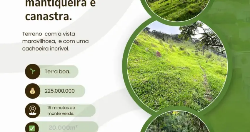 Promoção de terreno com cachoeira próximo monte verde-mg várias quedas d'água cachoeira linda 20.000m²; por apenas 225.000,00 apenas 2km do asfalto aproveite já