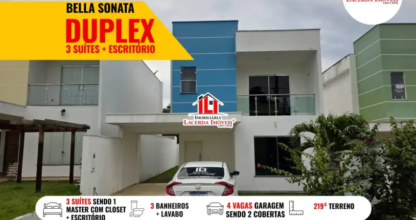 Residencial bella sonata 3 suítes venda casa duplex com varanda