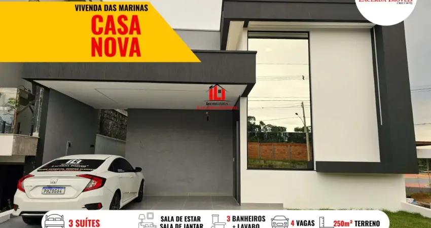 Casa no vivenda das marinas com 3 suítes com pisciana aceita financiamento!