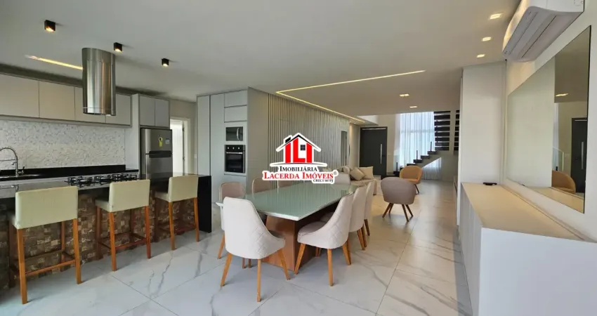 Morada dos pássaros com 4 suítes mobiliada duplex com piscina e churrasqueira