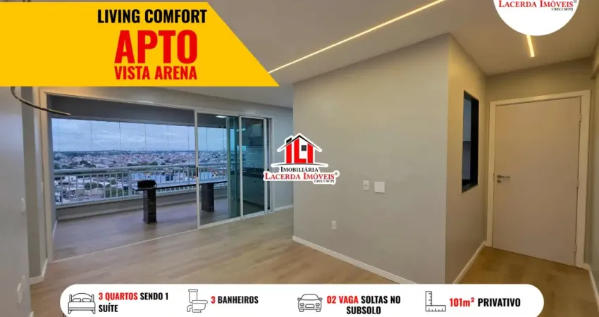 Living Confort 3 quartos 101m² 3 quartos sendo 1 suíte 2 vagas de garagem !