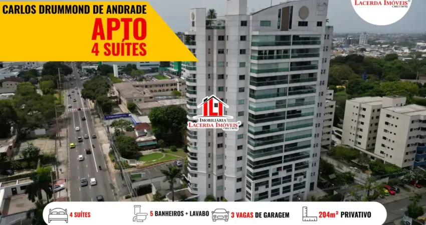 Carlos Drummond de Andrade 204m² 4 suítes sendo 1 com closet e varanda Adrianópolis !