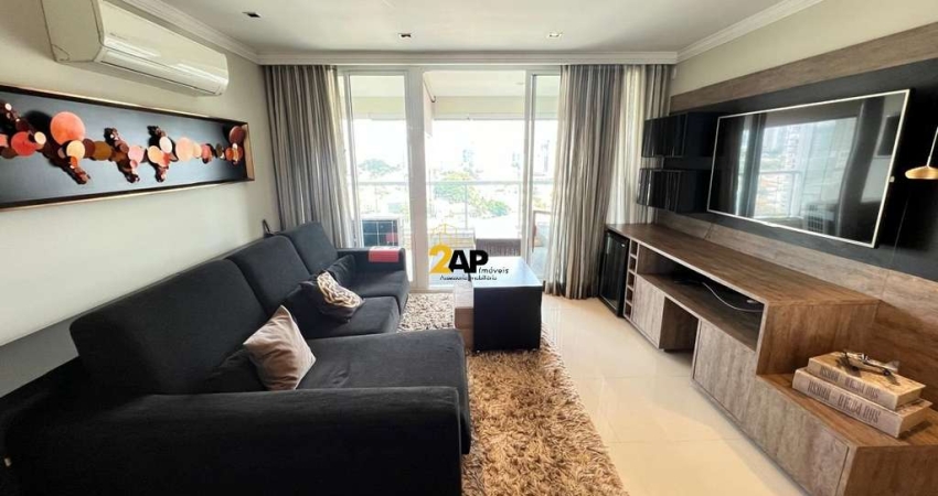 Apartamento mobiliado à venda com 1 dormitório e 1 vaga de garagem no Brooklin Paulista, São Paulo-SP: 1 suíte, 2 banheiros, 67m².
