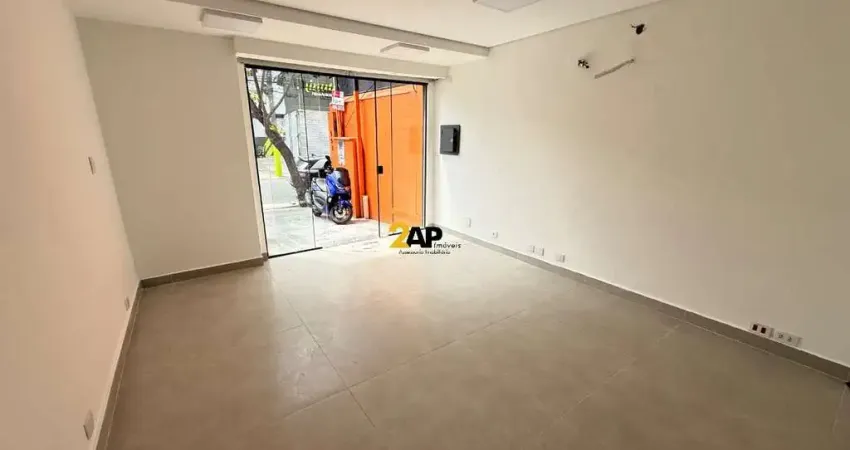 Loja comercial para locação em Moema, São Paulo-SP, com 2 banheiros, 1 vaga de garagem e 110m² de área!