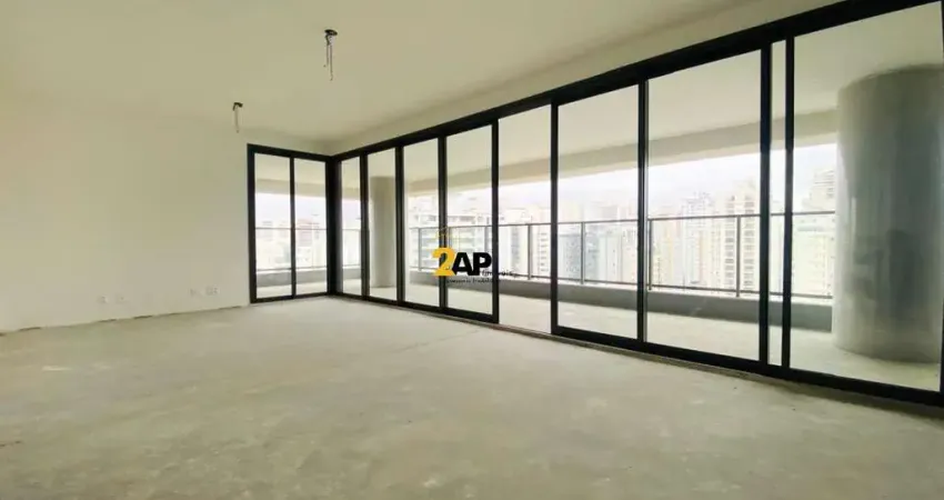 Apartamento no contra piso a venda no Campo Belo, 4 suítes, 3 vagas com 206,50 m²