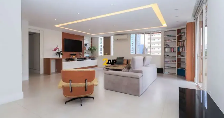 Apartamento de luxo em Pinheiros com 2 suítes, 3 salas, 4 banheiros e 3 vagas - São Paulo-SP - 204m².