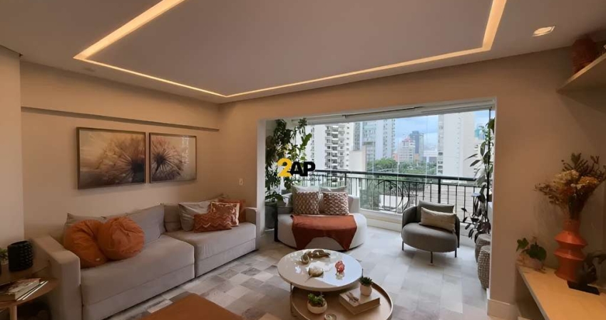 Apartamento à venda em Indianópolis, São Paulo-SP: 3 quartos, 1 suíte, 1 sala, 3 banheiros, 2 vagas de garagem - 103m².