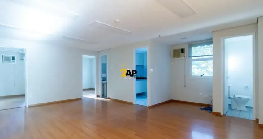 Locação de Sala Comercial no Brooklin Paulista, São Paulo-SP: 3 Salas, 1 Banheiro, 3 Vagas de Garagem, 90m²