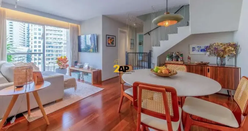 Cobertura à venda na Vila Olímpia, São Paulo-SP: 3 quartos, 1 suíte, 2 salas, 3 banheiros, 1 vaga, 135m²!