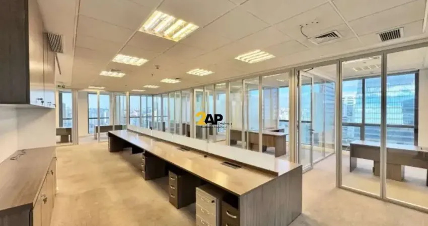 Conjunto comercial mobiliado para locação vila olímpia - sp: 8 banheiros, 19 vagas de garagem, 678m²!