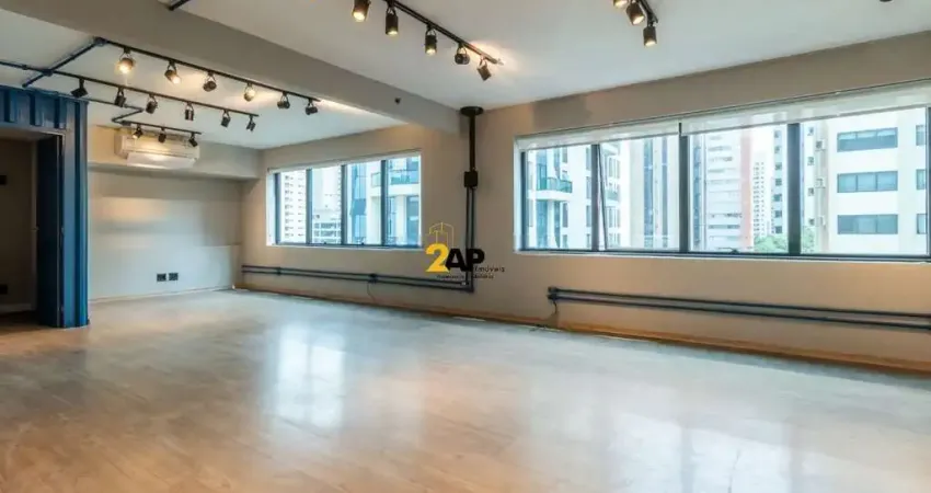 Sala comercial para locação em moema, são paulo-sp, com 2 banheiros, 3 vagas de garagem e 90m² de área.