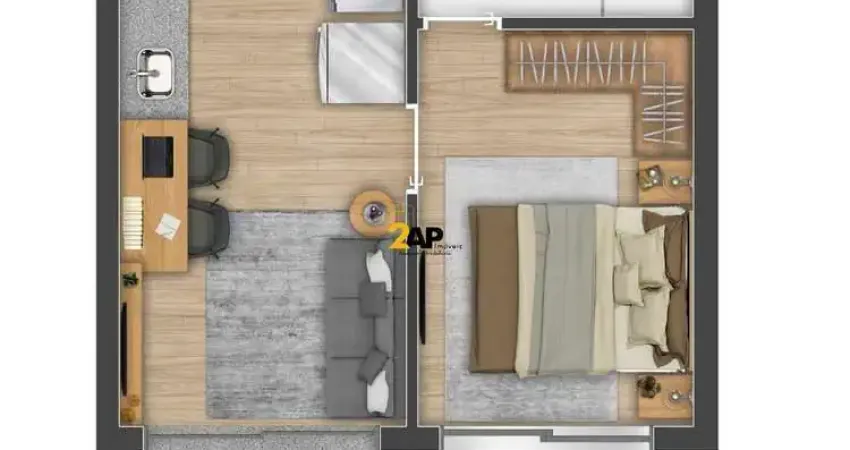 Studio pronto á venda no brooklin: 1 quarto, 1 sala, 1 banheiro, 25m², em frente ao shopping morumbi, lazer completo.