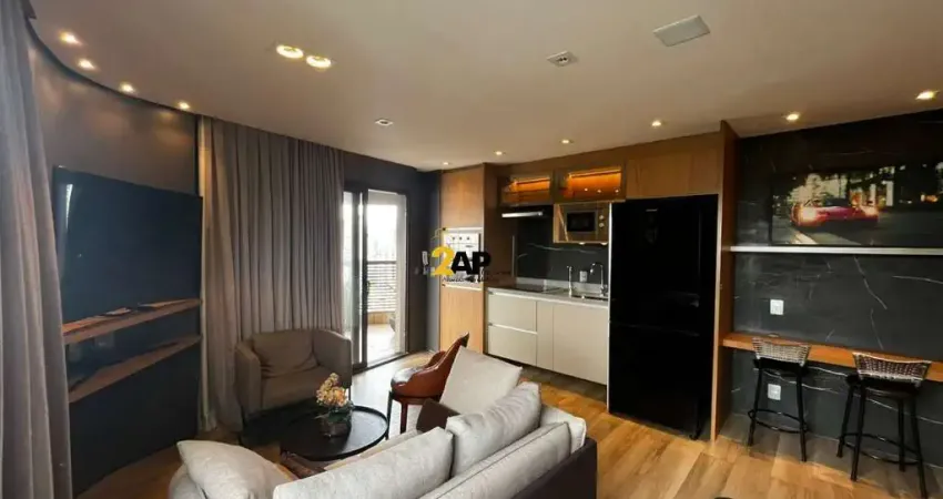 Studio mobiliado á venda com 49m², 1 quarto e 2 vagas - vila olímpia.