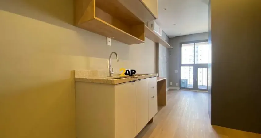 Apartamento studio mobiliado para locação no brooklin com 23,50m²