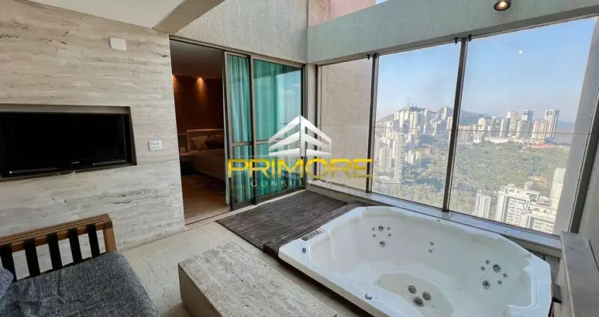 Cobertura duplex no vila da serra mobiliada, linda vista e spa