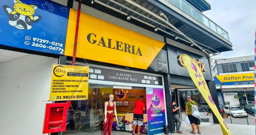 Alugo excelenete Box em galeria de pequeno shoping m Colubande.S/g