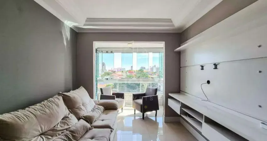 Apartamento mobiliado para alugar - centro/ sbcampo 70m² 2 dormitórios e 2 suítes