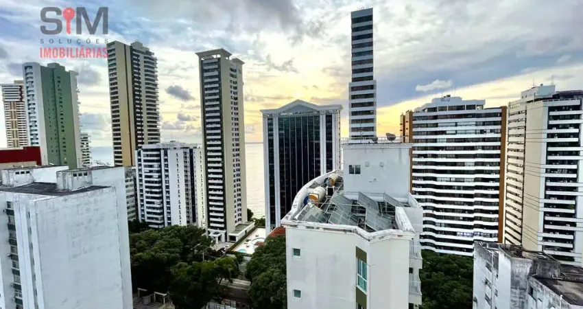 Jupter - apartamento de 3 quartos (2 suíte) em andar alto com vista mar e academia no corredor da vitória em salvador - ba