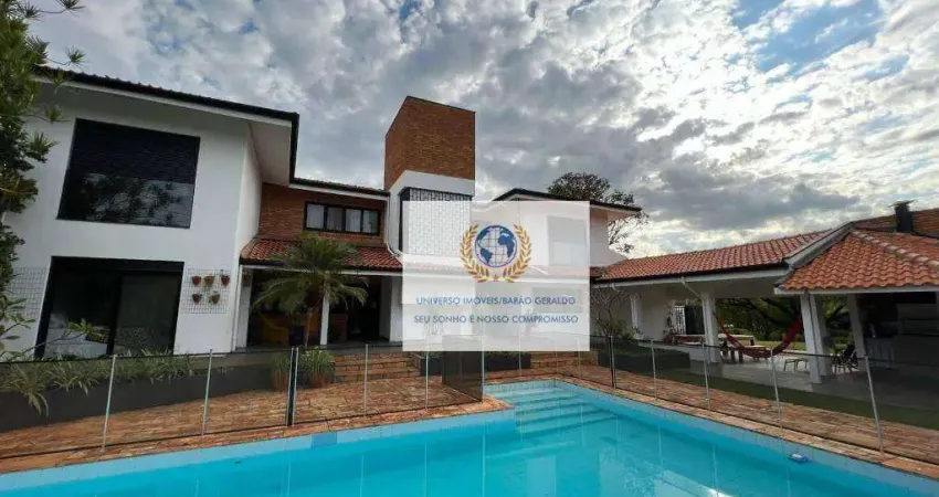 Casa com 4 dormitórios, 500 m² - venda por r$ 4.500.000,00 ou aluguel por r$ 22.405,00/mês - residencial parque rio das pedras - campinas/sp