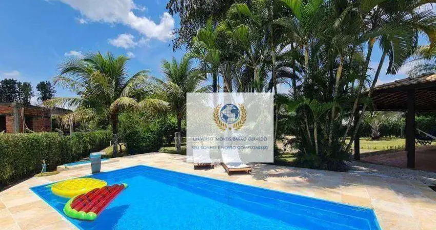 Chácara com 3 dormitórios à venda, 1850 m² por r$ 1.450.000,00 - loteamento chácaras vale das garças - campinas/sp