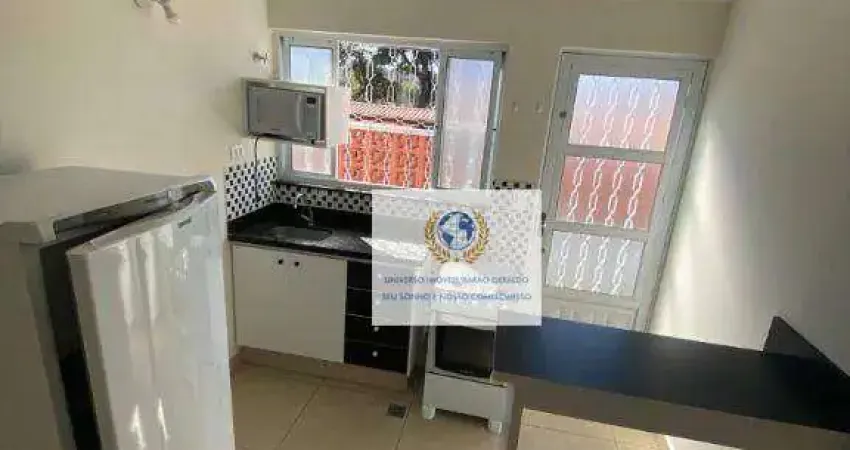 Kitnet com 1 dormitório para alugar, 26 m² por r$ 2.300,00/mês - cidade universitária - campinas/sp