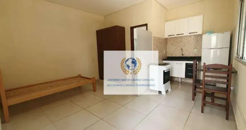 Kitnet com 1 dormitório para alugar, 25 m² por r$ 1.800,00/mês - cidade universitária - campinas/sp