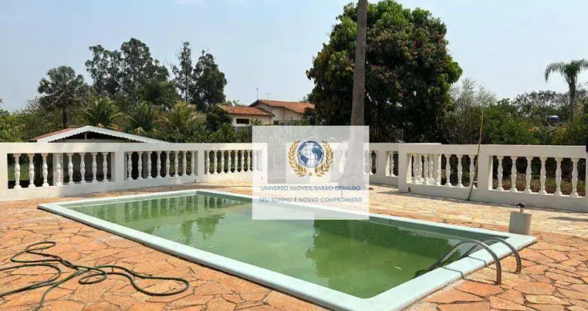 Chácara com 3 dormitórios à venda, 1700 m² por r$ 800.000,00 - loteamento chácaras vale das garças - campinas/sp