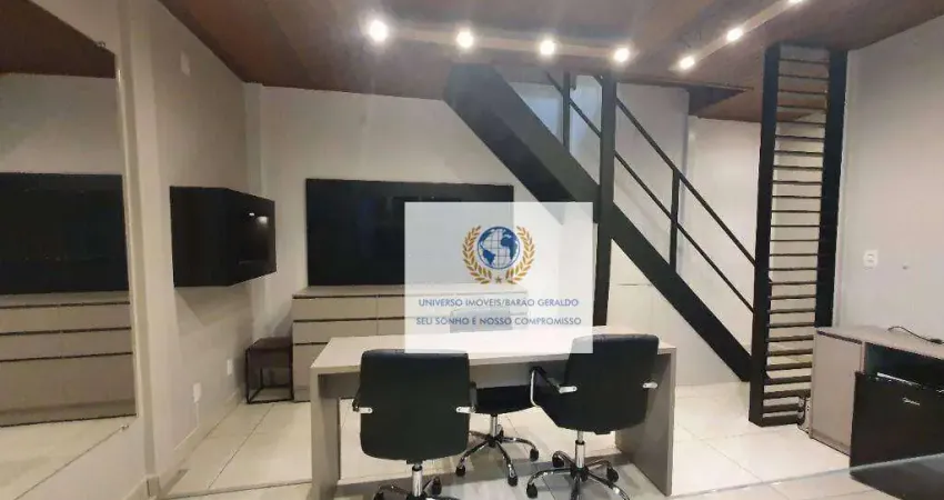 Sala, 60 m² - venda por r$ 450.000,00 ou aluguel por r$ 3.050,00/mês - barão geraldo - campinas/sp