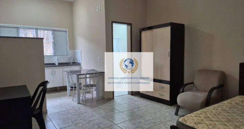 Kitnet com 1 dormitório para alugar, 25 m² por r$ 2.240,00/mês - cidade universitária - campinas/sp