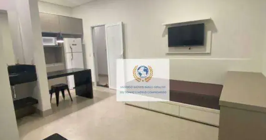 Apartamento com 1 dormitório para alugar, 25 m² por r$ 3.870,00/mês - cidade universitária - campinas/sp