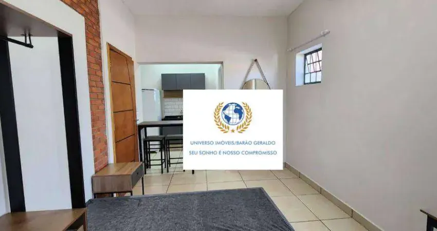 Kitnet com 1 dormitório para alugar, 25 m² por r$ 2.000,01/mês - cidade universitária - campinas/sp