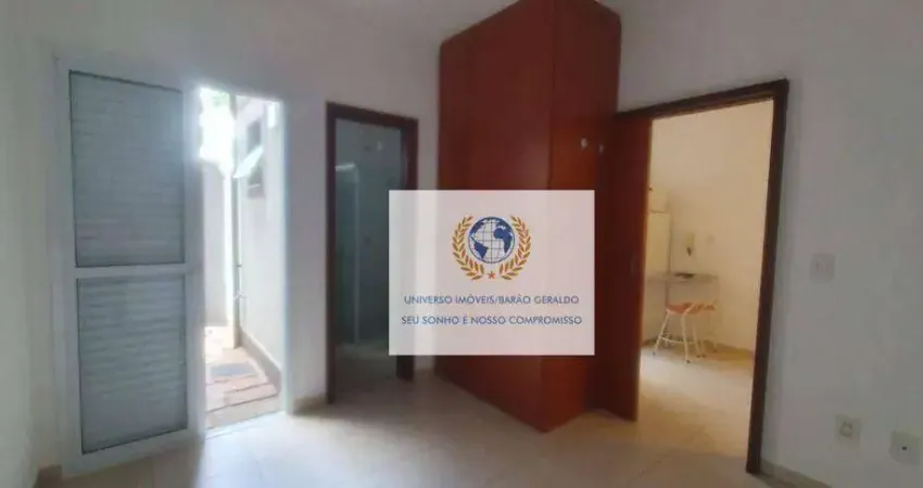 Kitnet com 1 dormitório para alugar, 30 m² por r$ 2.400,00/mês - jardim santa genebra ii (barão geraldo) - campinas/sp