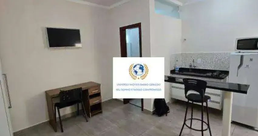 Kitnet com 1 dormitório para alugar, 25 m² por r$ 1.700,00/mês - cidade universitária - campinas/sp