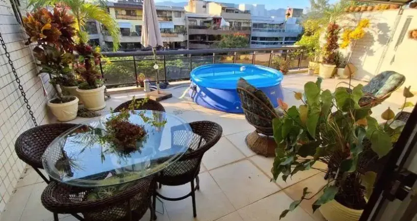 Excelente cobertura no recreio dos bandeirantes - linear , 3 quartos sendo 1 suíte.