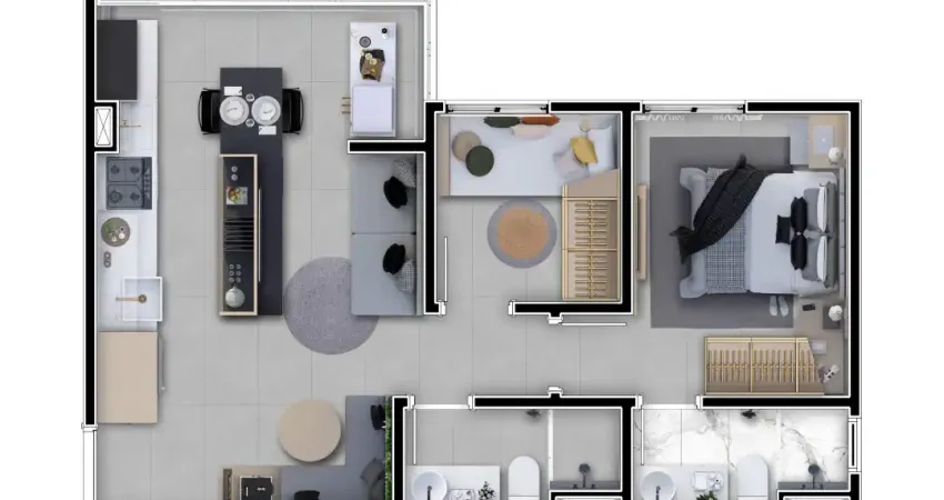 2 dormitórios, sendo 1 suíte, com lazer, á 16 minutos do parque célso daniel