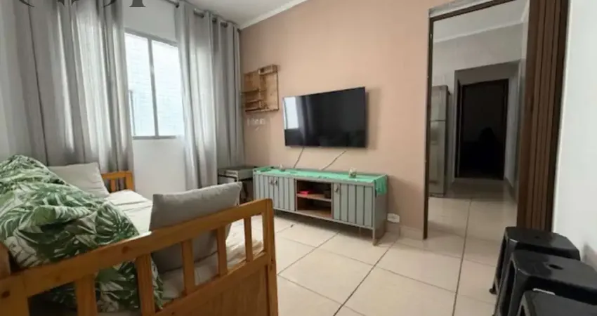 Apartamento à venda em praia grande-sp, bairro caiçara: 1 quarto, 1 sala, 1 banheiro, 1 vaga - 46m² de área