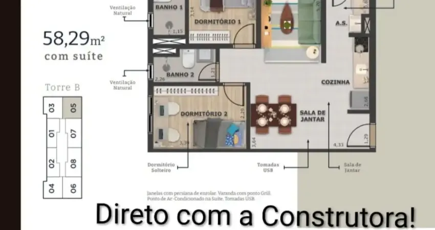 2 dormitórios ( 1 suíte) vizinho a são caetano do sul com reúso de água