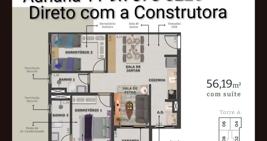 2 Dormitórios ( 1 suíte) á uma rua de São Caetano do Sul