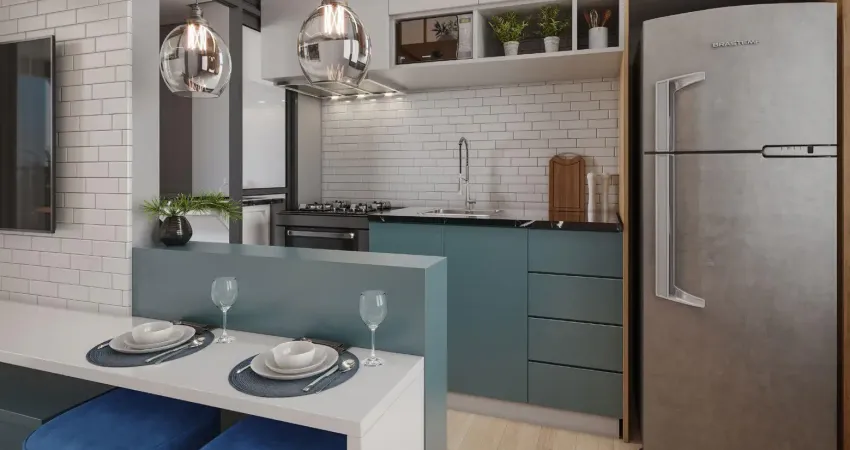 Apartamento pronto para morar, com 2 dormitórios, varanda gourmet, suíte e vaga.