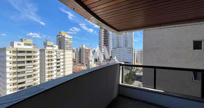 Apartamento para alugar 3 quartos, 2 vagas na Pompéia - Santos/SP