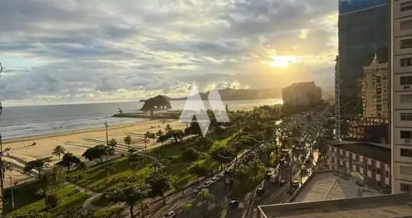 Apartamento á venda  02 dormitórios 1 suíte  com vista para o mar em Santos/Sp