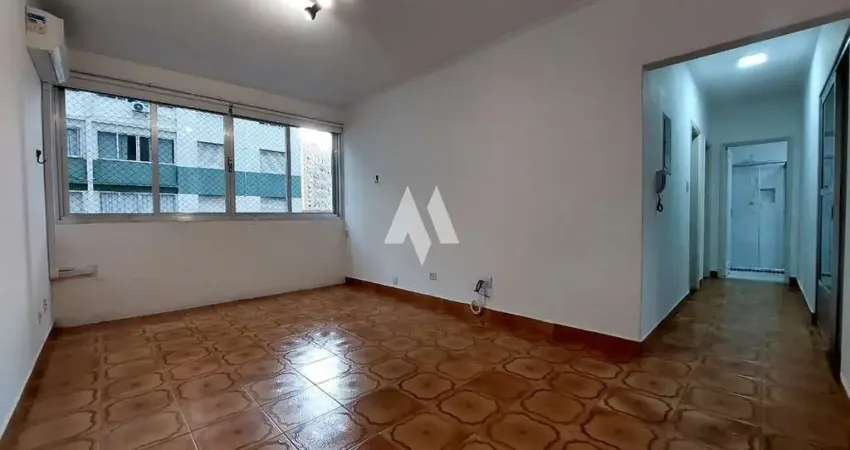 Apartamento à locação com 2 dormitórios e vista para o mar no boqueirão de santos/sp