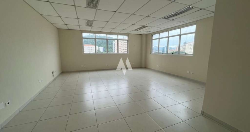 Sala comercial para locação com 50m2, na Vila Mathias, em Santos
